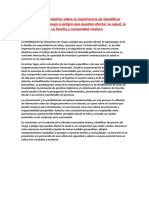 Texto Argumentativo Sobre La Importancia de Identificar Situaciones de Riesgo o Peligro Que Puedan Afectar Su Salud