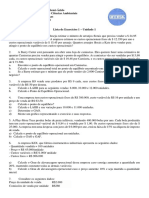 Lista de Exerccios 1 - Unidade 1 2023.1