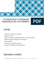 Psicopatologias e Intervenções Psiquiátricas No Ciclo Perinatal