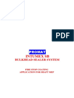 D12 Coating Brosur Fire Stop Promat Intumex SB Bulkhead Sealer System Coating