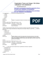 Organization Theory and Design 12th Edition Daft Test Bank 1