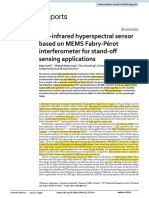 Mid Infrared Hyperspectral Sensor Based On MEMS Fabry Pérot Interferometer For Stand Off Sensing Applications