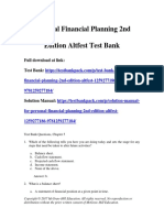 Personal Financial Planning 2nd Edition Altfest Test Bank 1