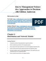 Introduction To Management Science Quantitative Approaches To Decision Making 14th Edition Anderson Solutions Manual Download