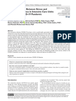 The Relationship Between Stress and Resilience of Nurses in Intensive Care Units During COVID19