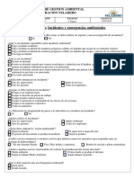 Evaluación Incidentes y Emergencias Ambientales