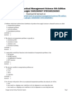 Practical Management Science 5th Edition Winston Test Bank 1