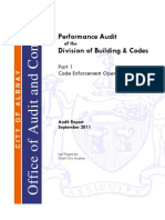 Performance Audit Division of Building & Codes: Code Enforcement Operations