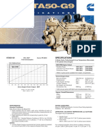 Caterpillar KTA50-G9 Spec Sheet