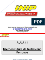 Aula - 11 - Microestrutura de Metais Não Ferrosos