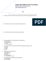 Theories of Personality 8th Edition Feist Test Bank 1