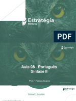 Aula 08 - Sintaxe II - Português EEAR - Prof Fabíola Soares - NOTAS