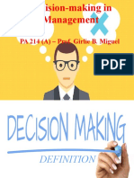 Decision Making in Management