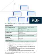 Business and Business Environment Assignment 1 AAB-1