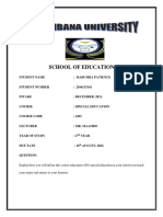 Patience Special Education Assignment Final