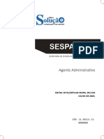 Apostila Agente Administrativo Sespa