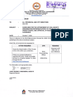 RM Guidelines For The Appointment of CSO Representatives To The POC and Approval of Request For Security Clearance