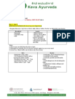 Panchakarma Diet Chart For Rana Singh