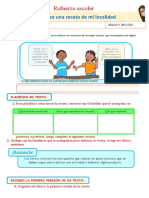 FICHA 7 COMUNICACIÓN Escribo Una Receta de Mi Localidad