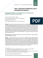 Crítica Responsiva A Diálogos Polêmicos Com o Conceito de Dialogismo de Bakhtin