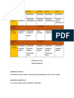 Horario de Clases Transicion