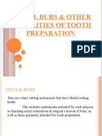 Dental Burs & Other Modalities of Tooth Preparation