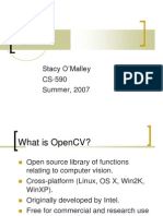 Opencv: Stacy O'Malley Cs-590 Summer, 2007