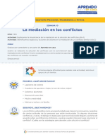 La Mediación en Los Conflictos: 5. Grado: Desarrollo Personal, Ciudadanía y Cívica