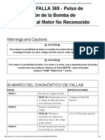 CÓDIGO DE FALLA 369 - Pulso de Sincronización de La Bomba de Combustible Al Motor No Reconocido