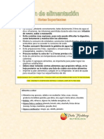 Plan de Alimentación Consulta 1 Noviembre