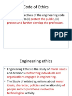 Code of Ethics: - The Main Objectives of The Engineering Code of Ethics Are To (I), (Ii)