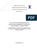 Evaluación de Las Propiedades Físicas y Mecánicas de Un Mortero No Convencional Utilizando Resina y Fibra de Vidrio