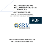 Laboratory Manual For Chemistry/Concepts in Chemistry Practicals (18CYB101J/18CYB102J)