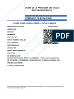 Validez 10 Dias Corridos Desde La Fecha de Emision Resistencia:19-07-2022 Apellidos