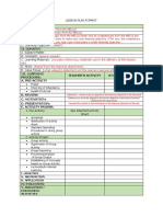 Lesson Plan Format