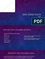 2nd Term Tests 2nd Primary