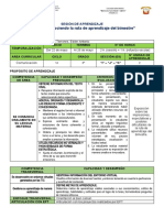 Sesiones de Aprendizaje para 2do de Secundaria