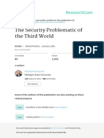 AYOOB. Mohammed (1995) The Security Problematic of The Third World