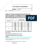 Design and Analysis of Experiments 2