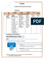 VALORES PARA UNA BUENA CONVIVENCIA 1 Y2 ° Secundaria