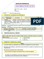 Sesion Conociendo Las Cuatro Regiones Del Peru