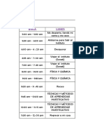 Horario Personal Comunicacion