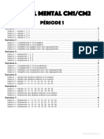 Calcul Mental CM1 CM2 - P1 - Fichier Enseignant