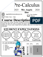 Pre-Calculus Syllabus