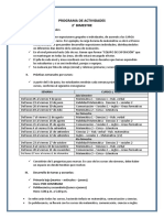 PROGRAMA DE ACTIVIDADES - 2° Bimestre