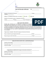 Formulario Traspaso de Derecho Funerario