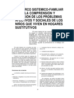 Un Marco Sistemico-Familiar para La Comprensión Y Solución de Los Problemas Afectivos Y Sociales de Los Niños Que Viven en Hogares Sustitutivos