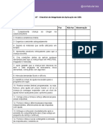 Habilidades Do AT - Checklist de Integridade de Aplicação em ABA