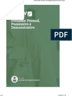 Pronome Pessoal, Possessivo e Demonstrativo