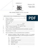 Form 3 Use of Radiation Premises Permit Form